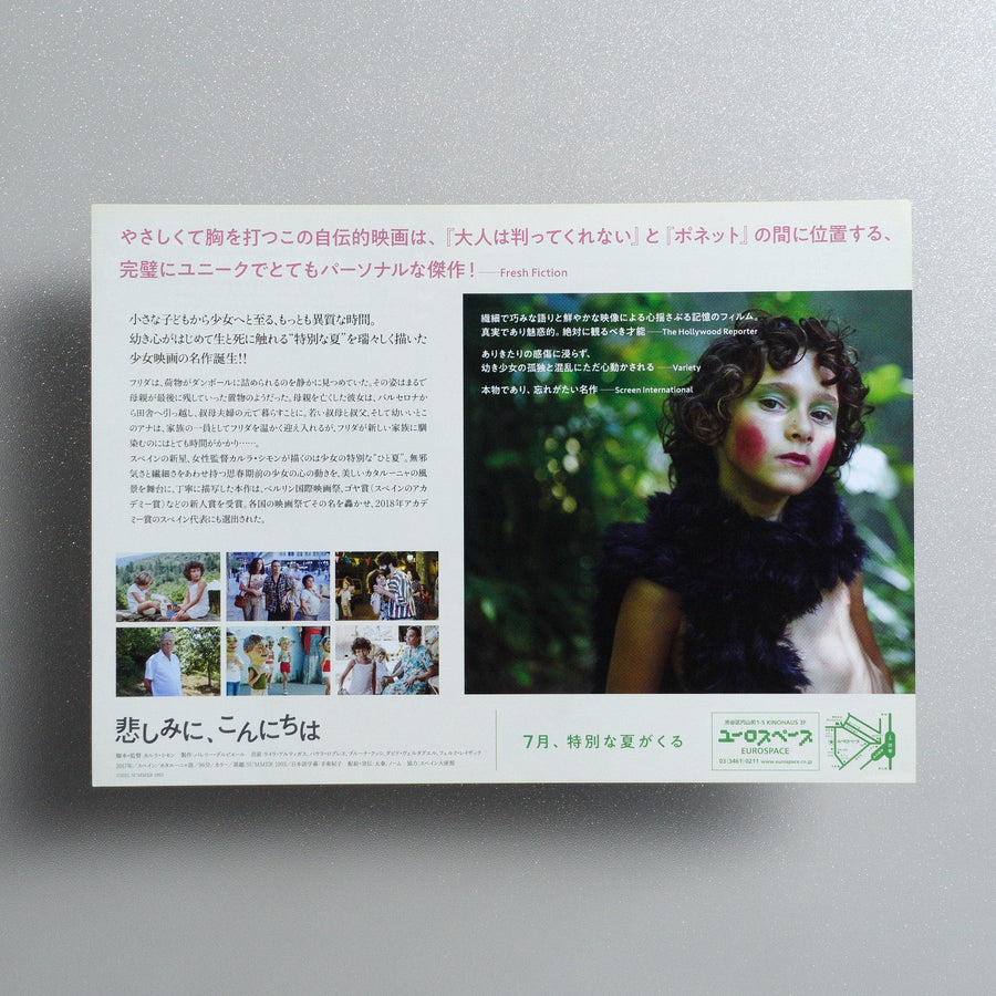 Summer 1993 2018 Japanese B5 Movie Flyer - reverse