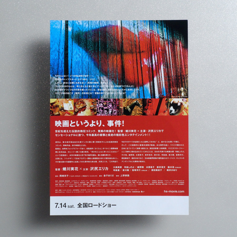 Helter Skelter 2012 Japanese B5 Movie Flyer - reverse