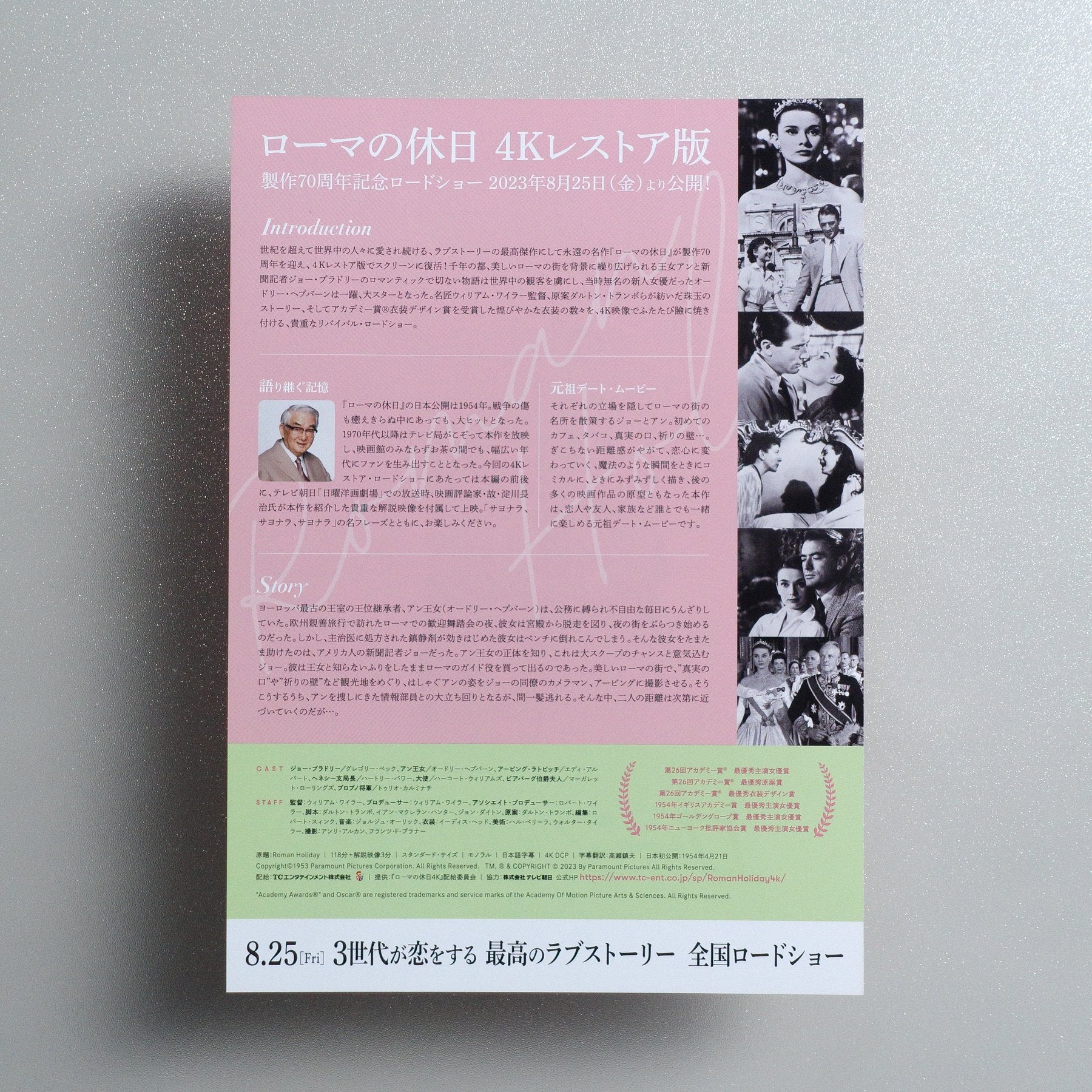 Roman Holiday 2023 Japanese B5 Movie Flyer - Design A reverse