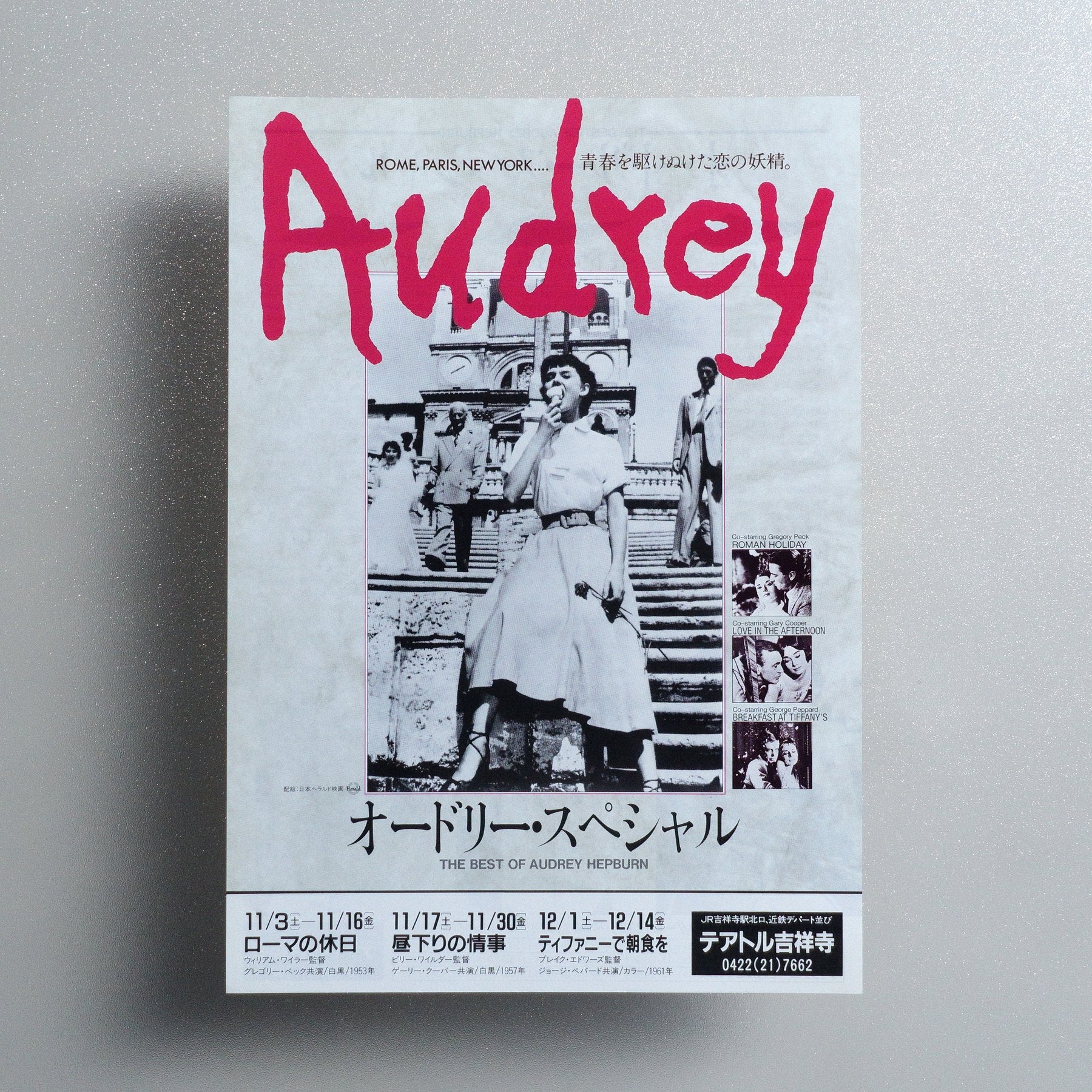 The Best of Audrey Hepburn 1990 Japanese B5 Movie Flyer - front