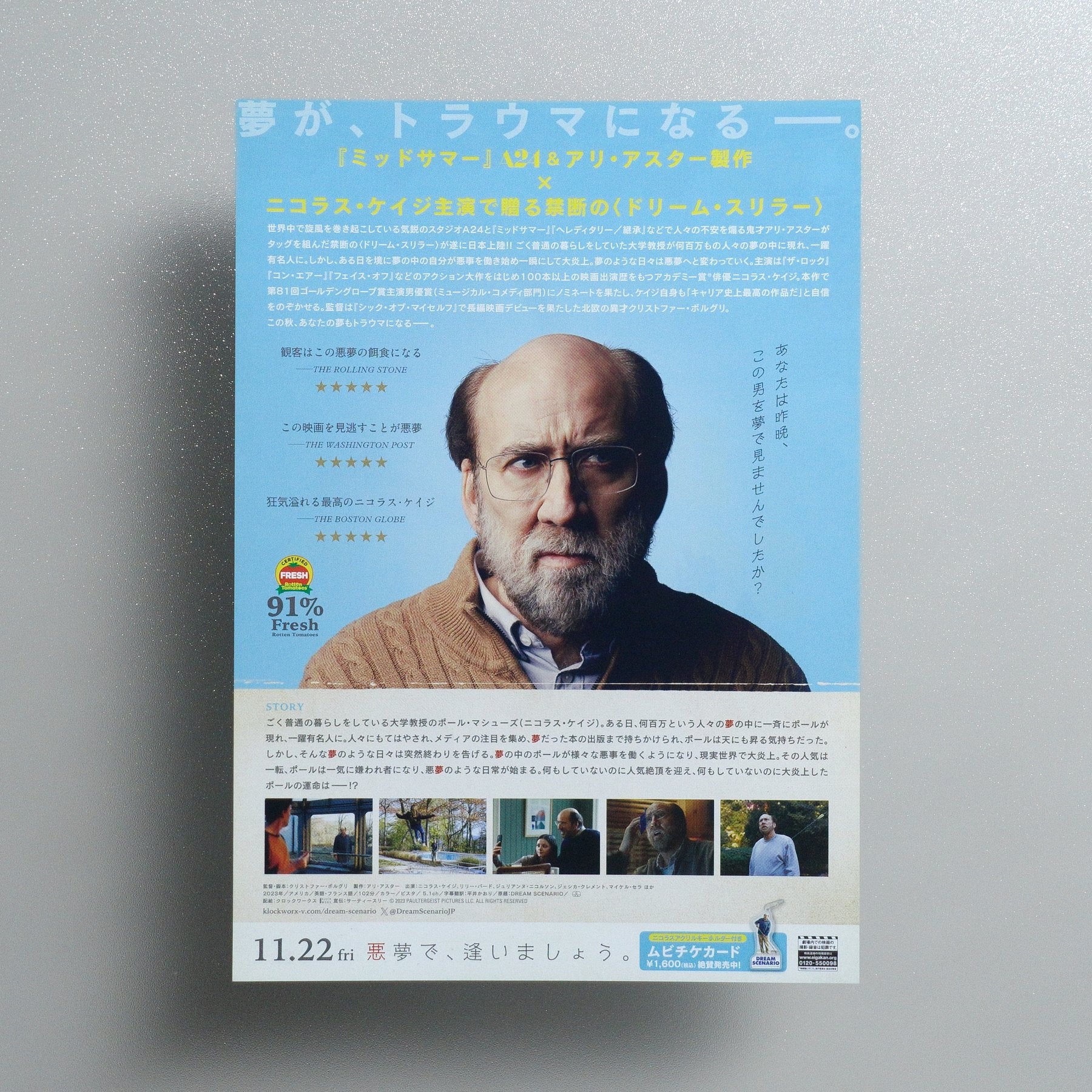 Dream Scenario 2024 Japanese B5 Movie Flyer - reverse