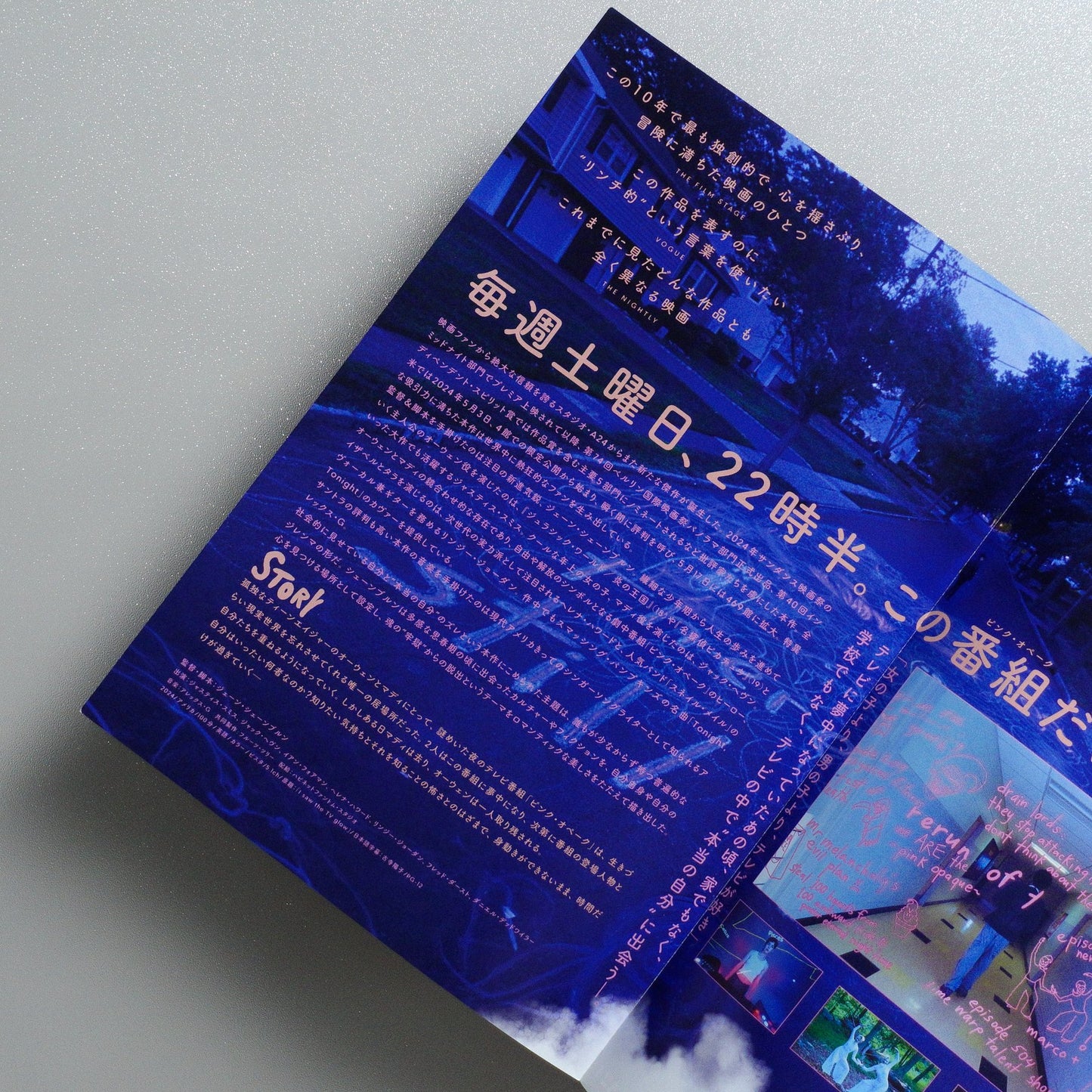 I Saw the TV Glow 2025 Japanese B5 Folded Flyer - reverse