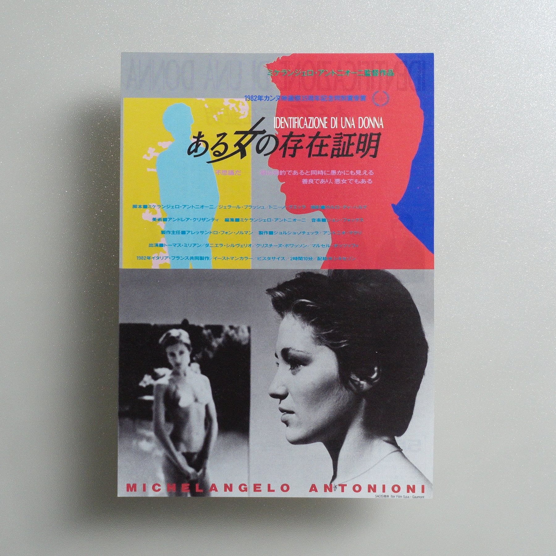 Identification of a Woman 1986 Japanese B5 Movie Flyer - front