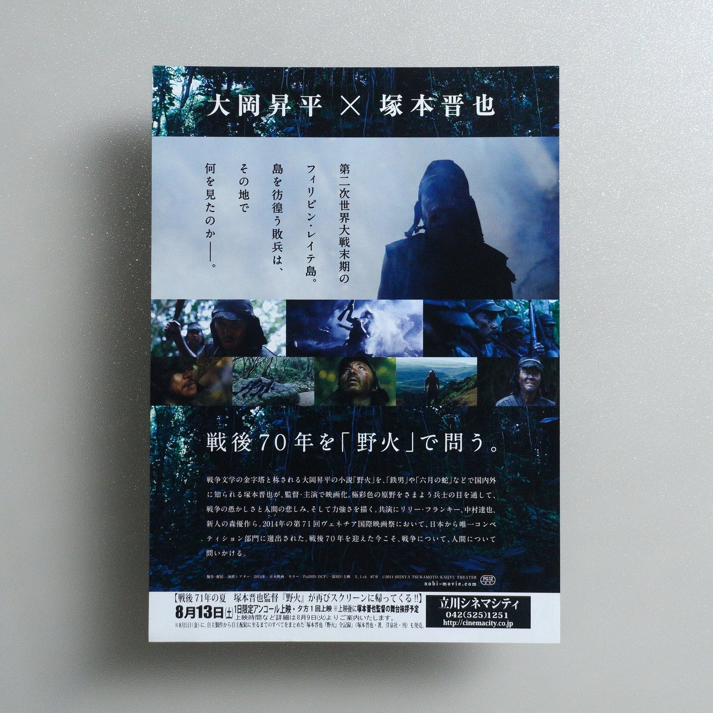 Fires on the Plain 2016 Japanese B5 Movie Flyer - side C